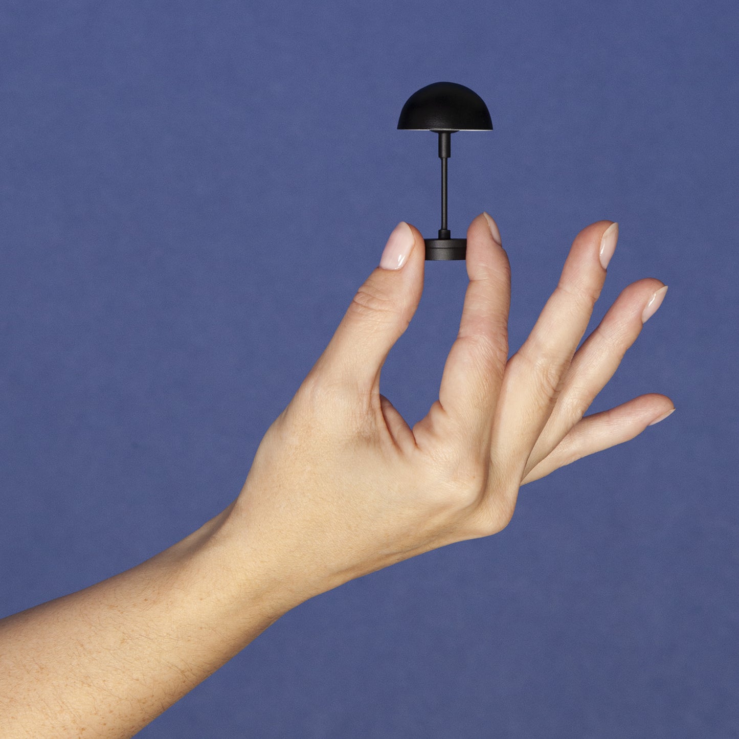 1/12 Scale Miniature Black Mushroom Table Lamp
