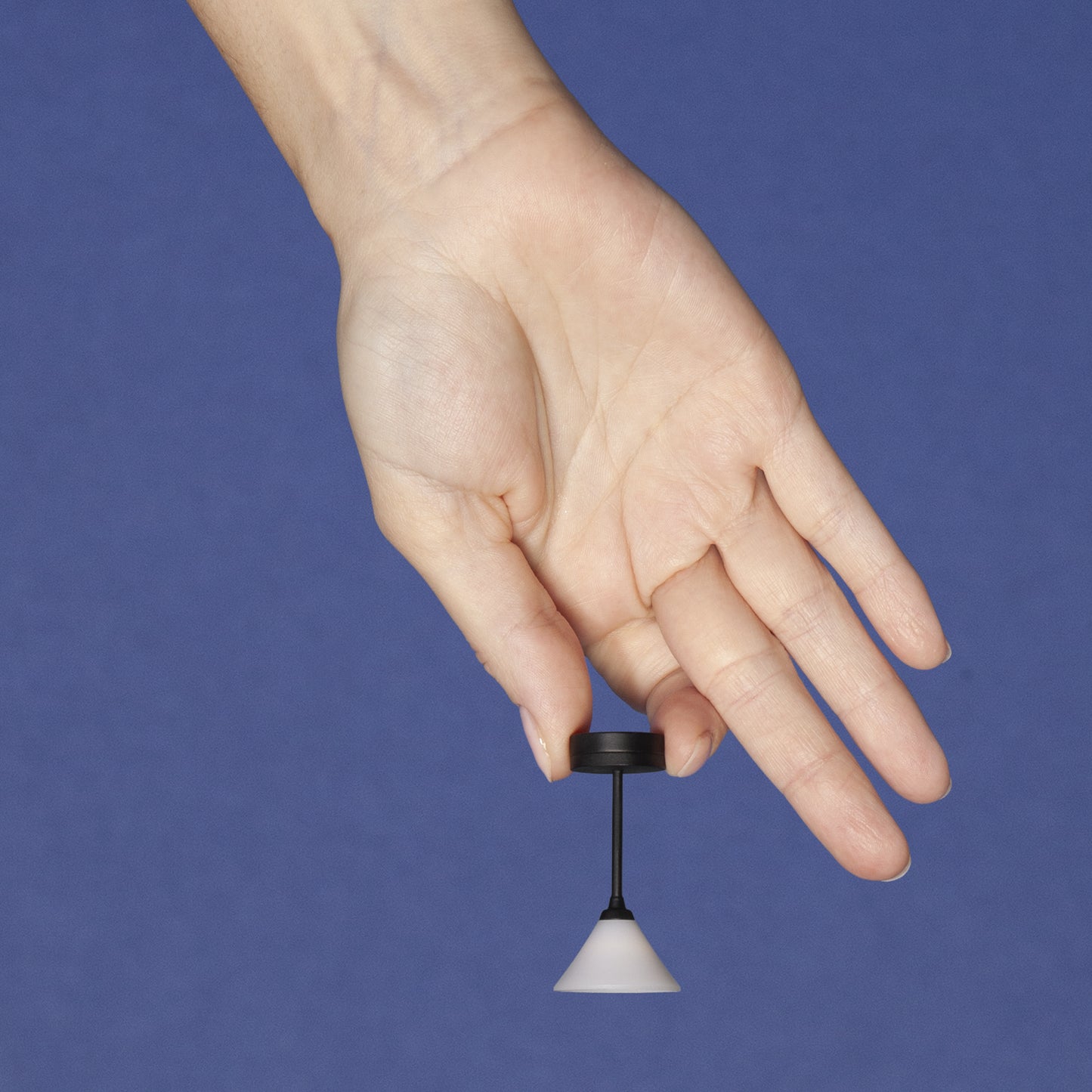 1/12 Scale Miniature Black Small Triangle Ceiling Lamp