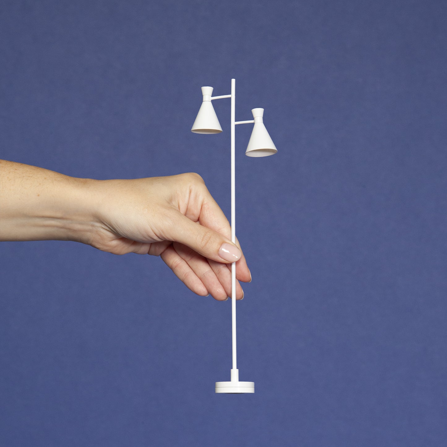 1/6 Scale Miniature White Two Shade Floor Lamp