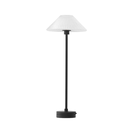 1/12 Scale Miniature Black Pleated Floor Lamp