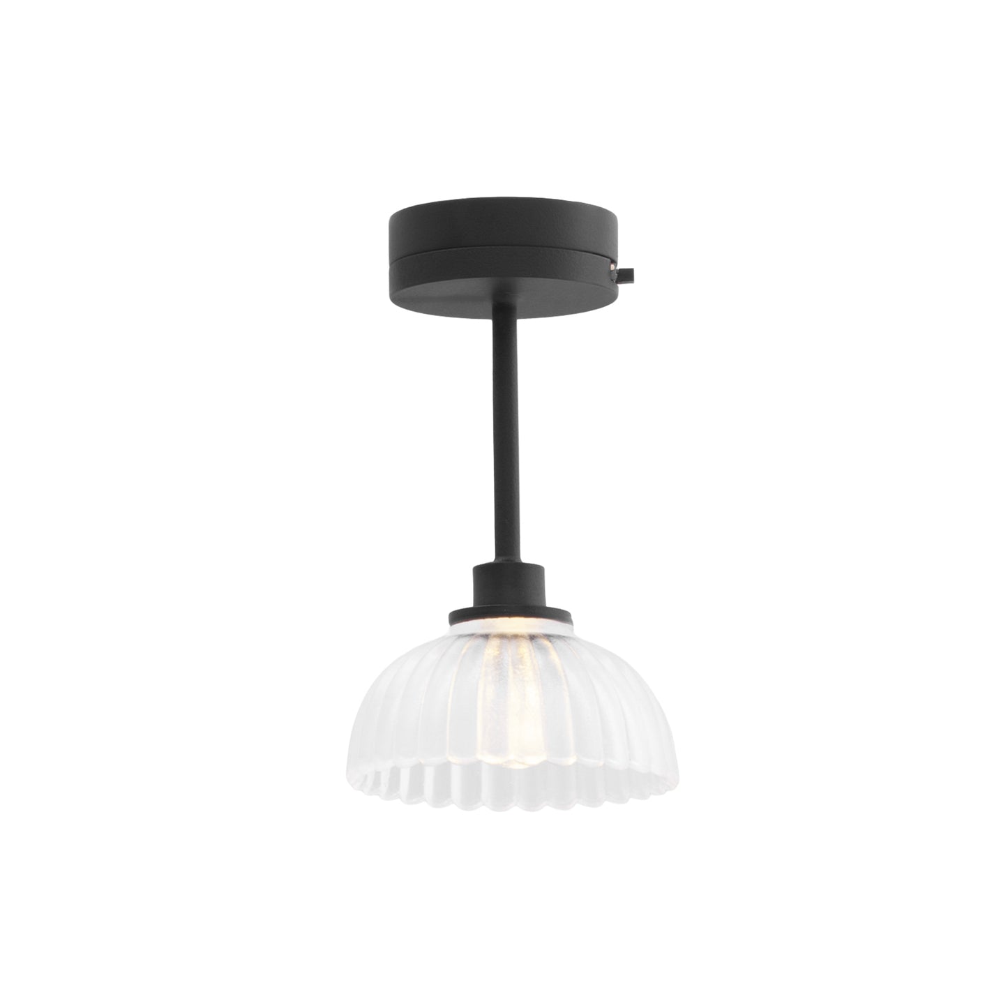 1/12 Scale Miniature Black Scallop Ceiling Lamp