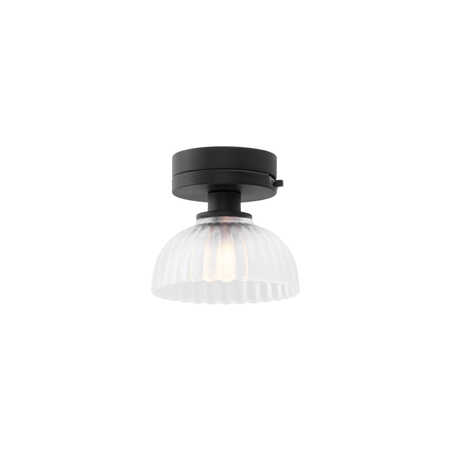 1/12 Scale Miniature Black Short Scallop Ceiling Lamp