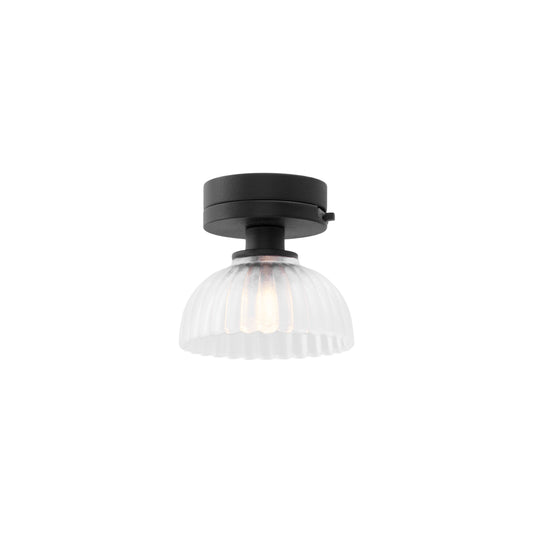 1/12 Scale Miniature Black Short Scallop Ceiling Lamp