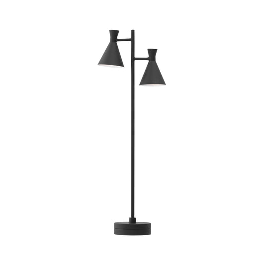 1/12 Scale Miniature Black Two Shade Floor Lamp