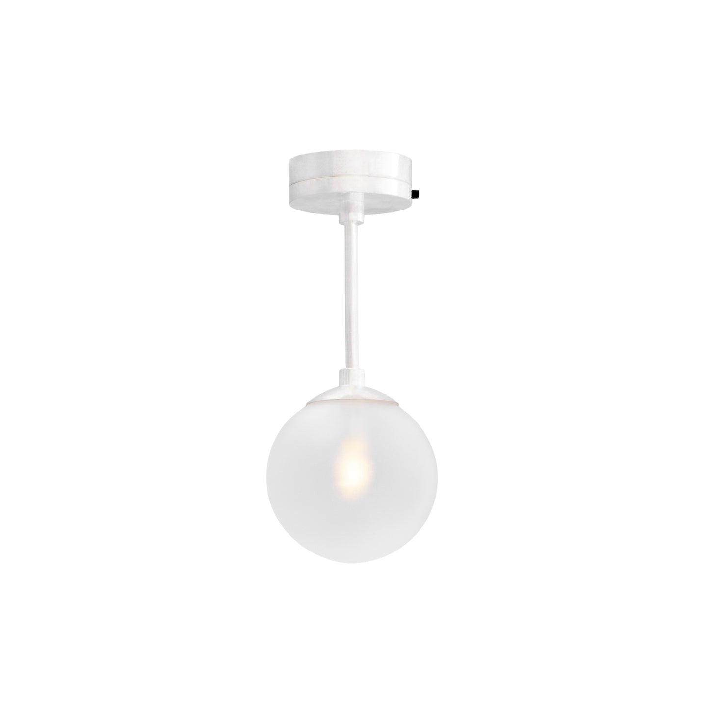 1/12 Scale Miniature FROSTED Globe Ceiling & Table Lamp