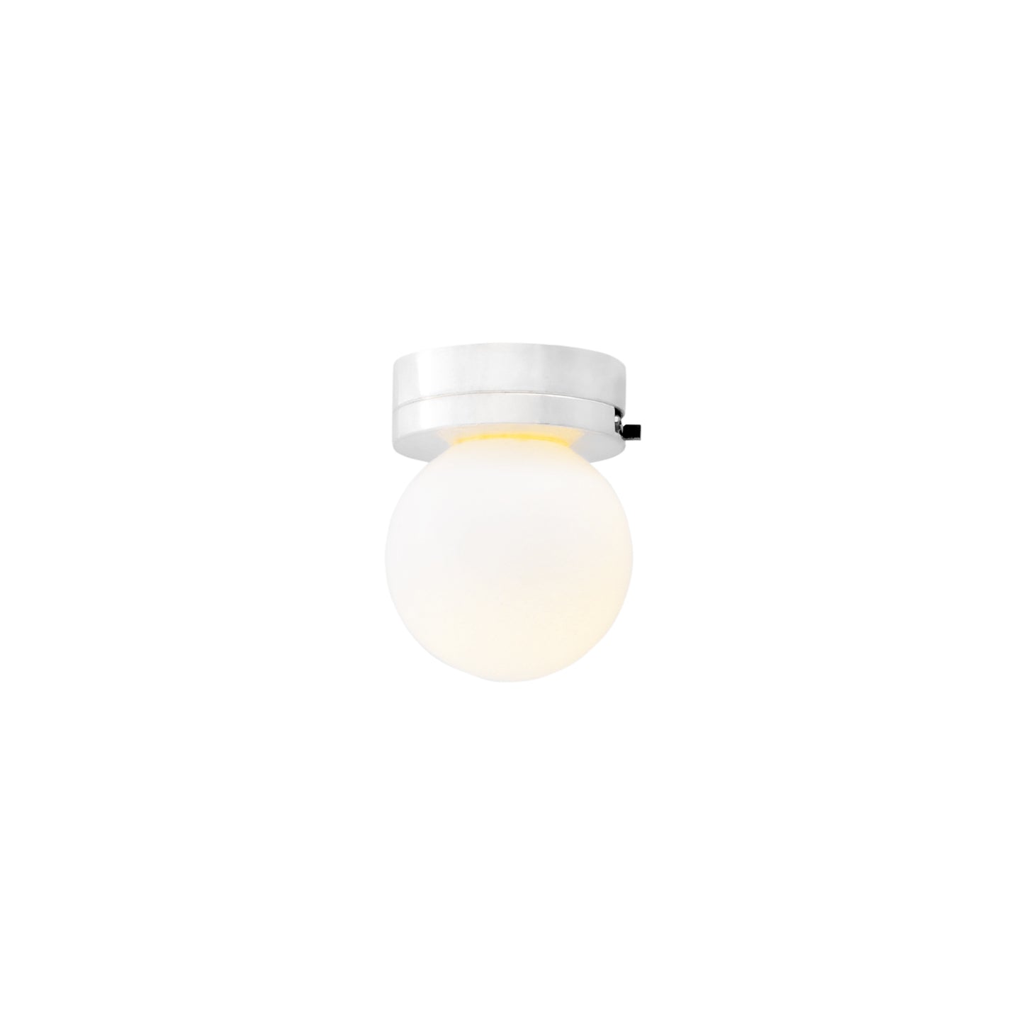1/12 Scale Miniature Silver Short Globe Ceiling Lamp