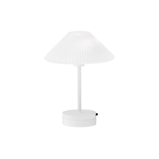 1/12 Scale Miniature White Pleated Table Lamp