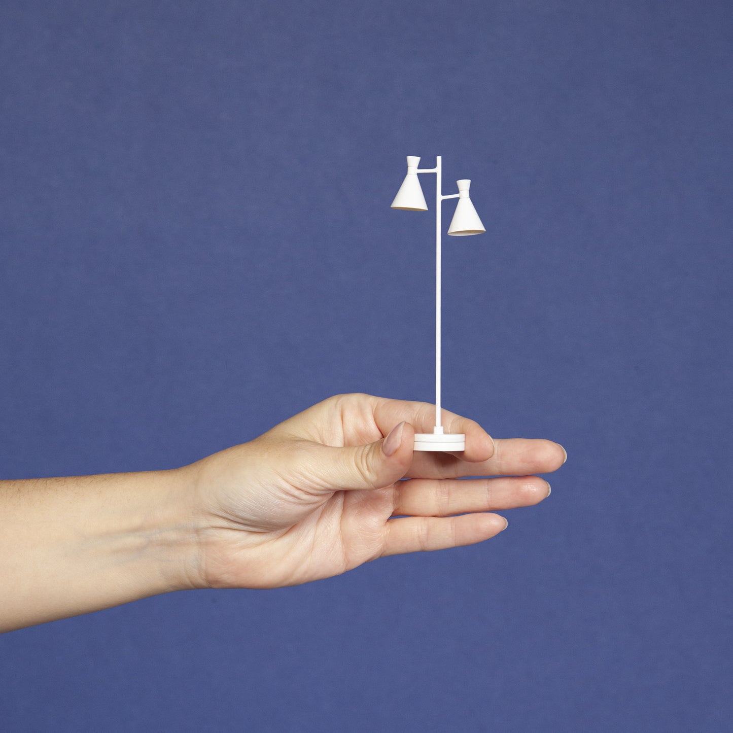 1/12 Scale Miniature White Two Shade Floor Lamp