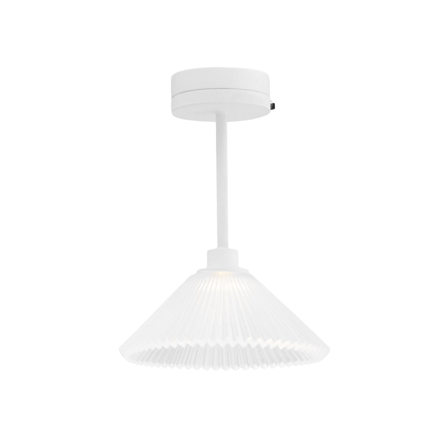 1/12 Scale Miniature White Pleated Ceiling Lamp