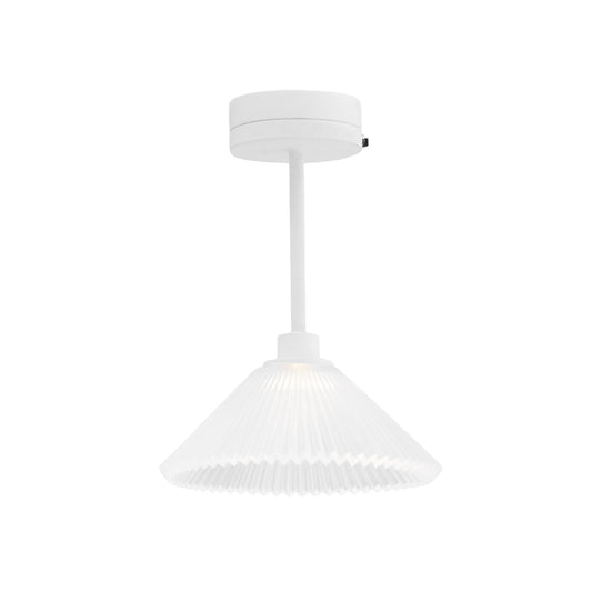 1/12 Scale Miniature White Pleated Ceiling Lamp
