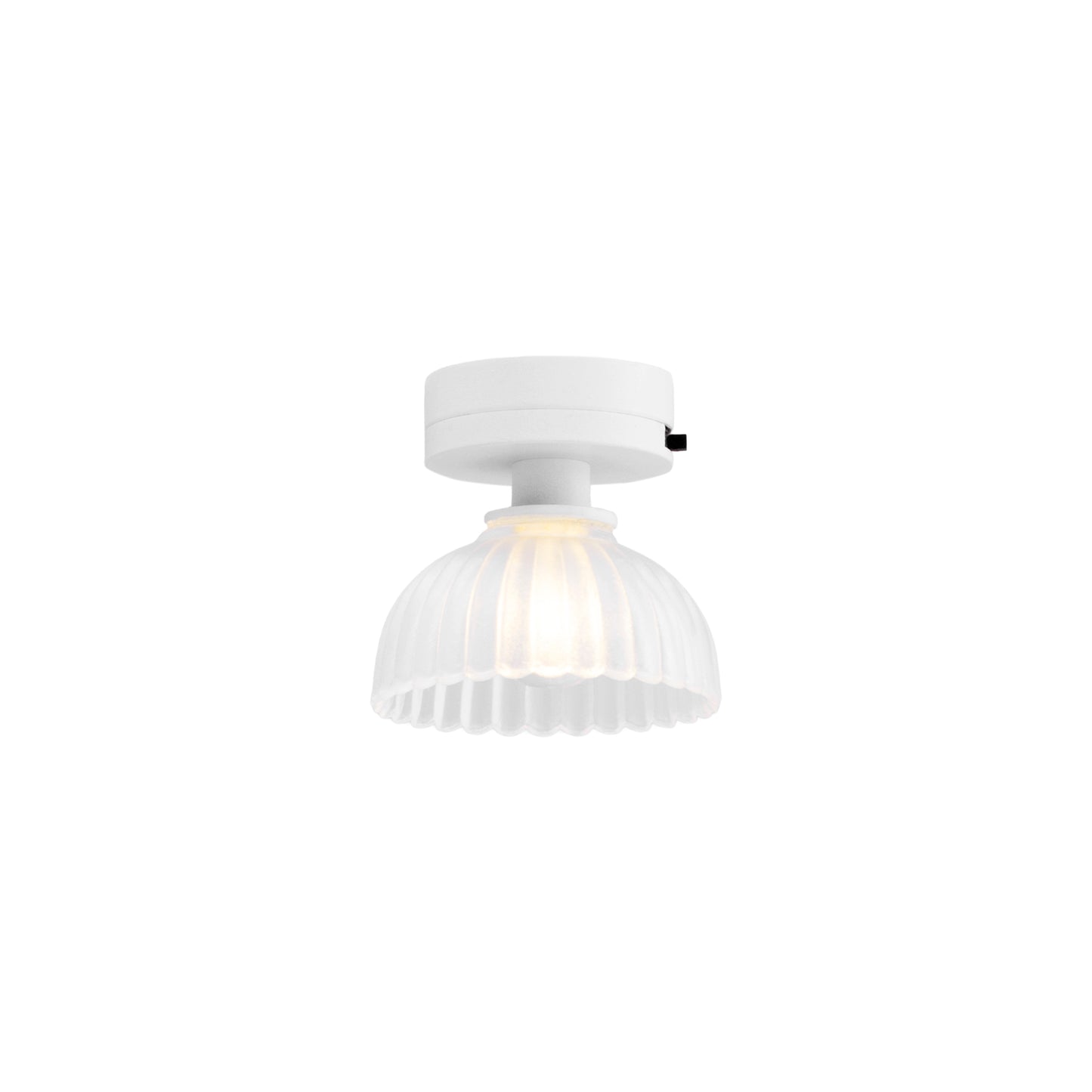 1/12 Scale Miniature White Short Scallop Ceiling Lamp