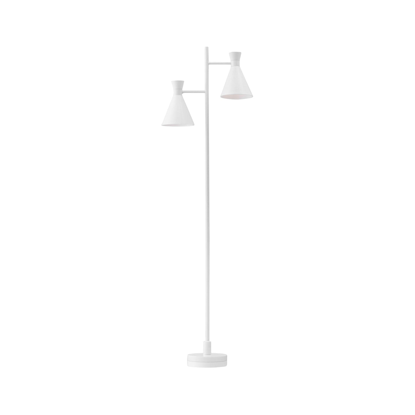 1/6 Scale Miniature White Two Shade Floor Lamp